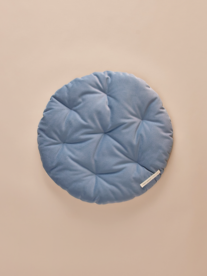 Round velvet pillow with two sides