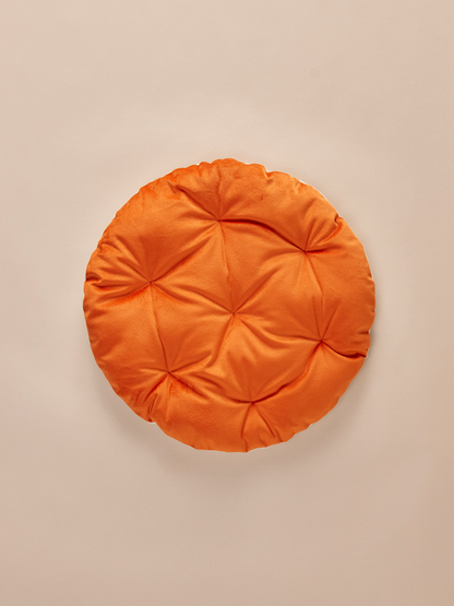 Round velvet pillow with two sides