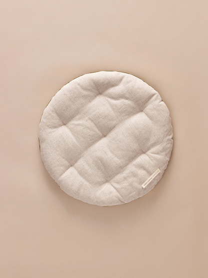 Round velvet pillow with two sides