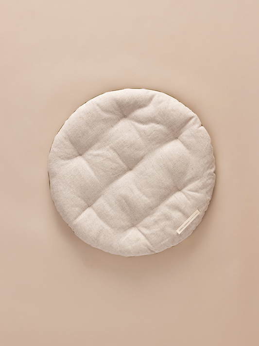 Round velvet pillow with two sides