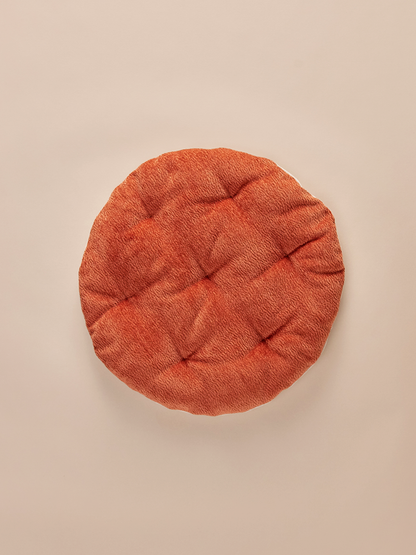 Round velvet pillow with two sides