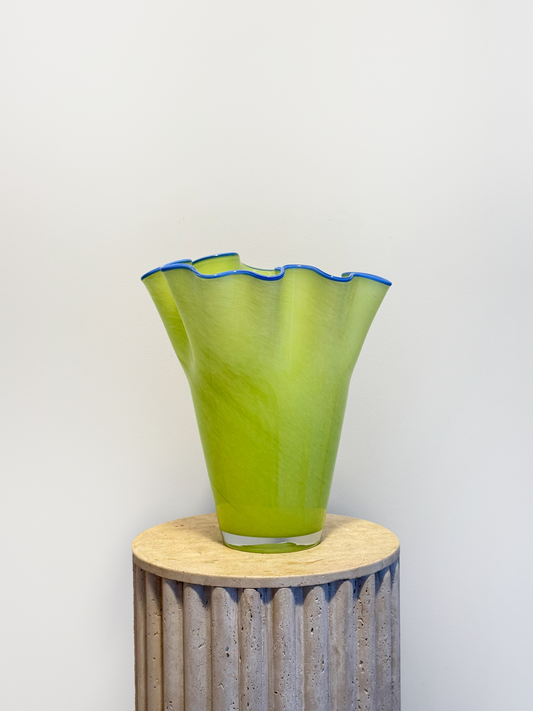 Wide Green Vase